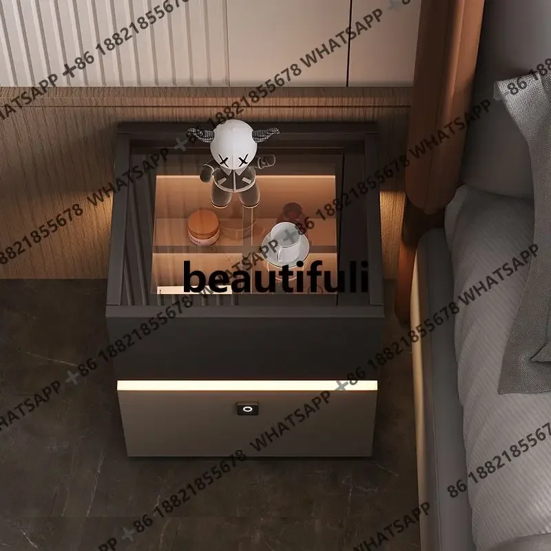 RR  Light luxury Nordic extremely narrow bedside table simple modern bedroom household small apartment mini