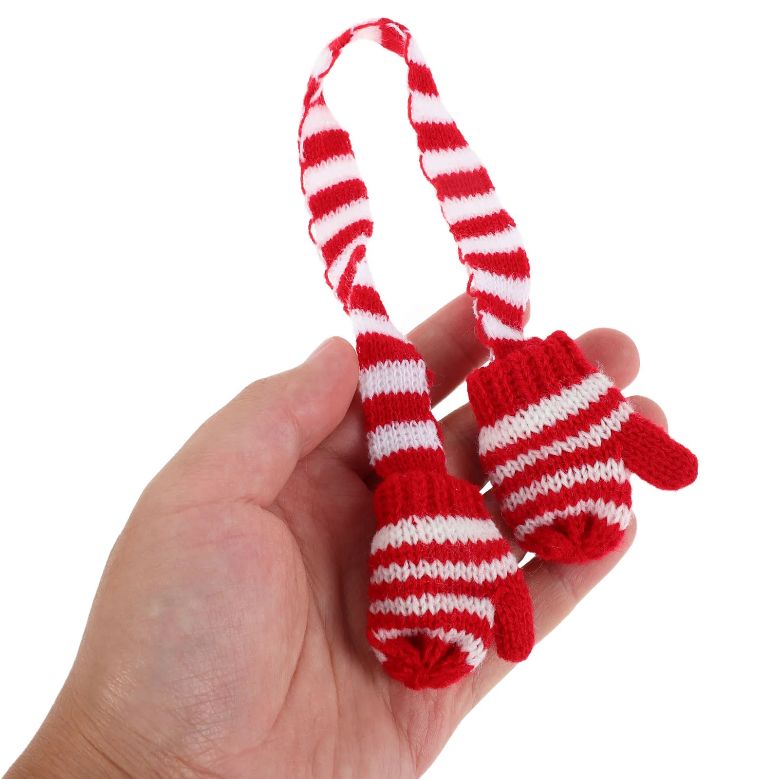 

4 шт., праздничные мини-вязаные варежки, шерстяная пряжа, рождественские аксессуары, подходят для Bjd, чулок с мягкими животными