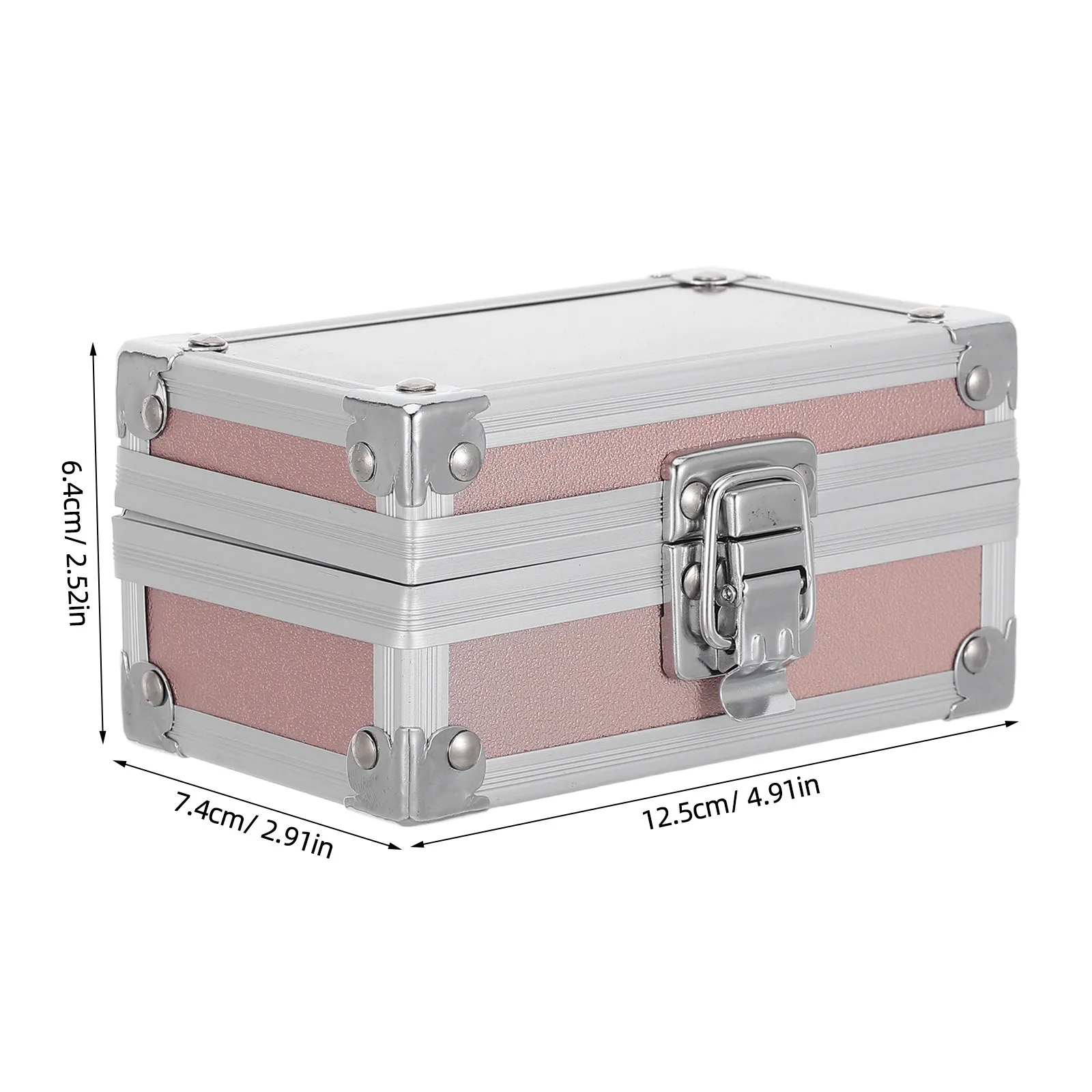 Nail Drill Bit Storage Box E-file Holder Metal Light Brown 50 Slot Case for Nails Hole Organizer
