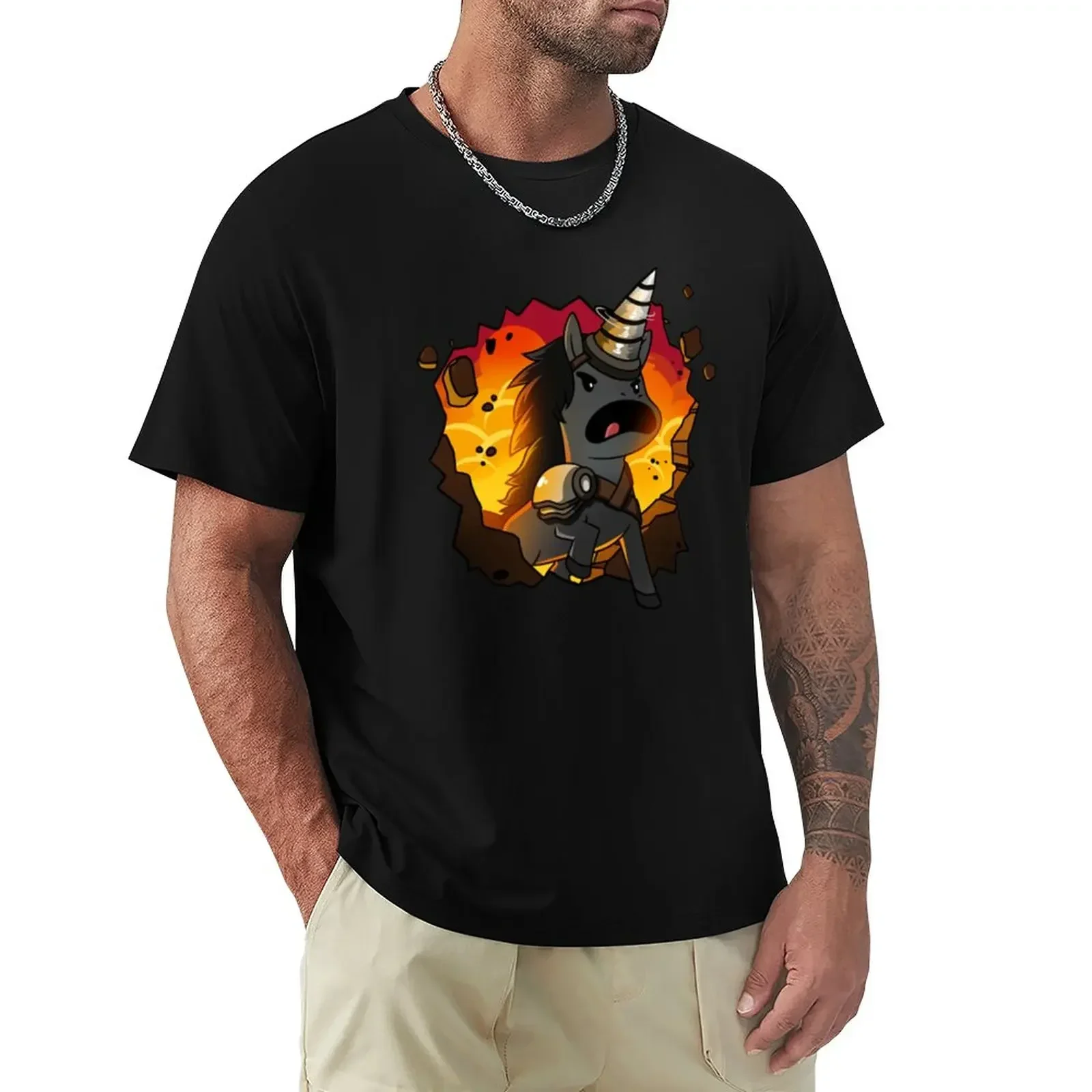 Anime Kleidung Tops Sommer Top Männer Kleidung instabile Einhörner extrem zerstörer ische Einhorn T-Shirt Vintage Sommer 2024