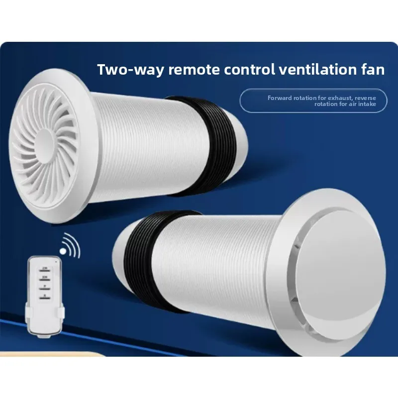 Throughwall Bathroom Exhaust Fan Quiet Ventilation Extractor Bidirectional Air Intake Exhaust Odor Removal