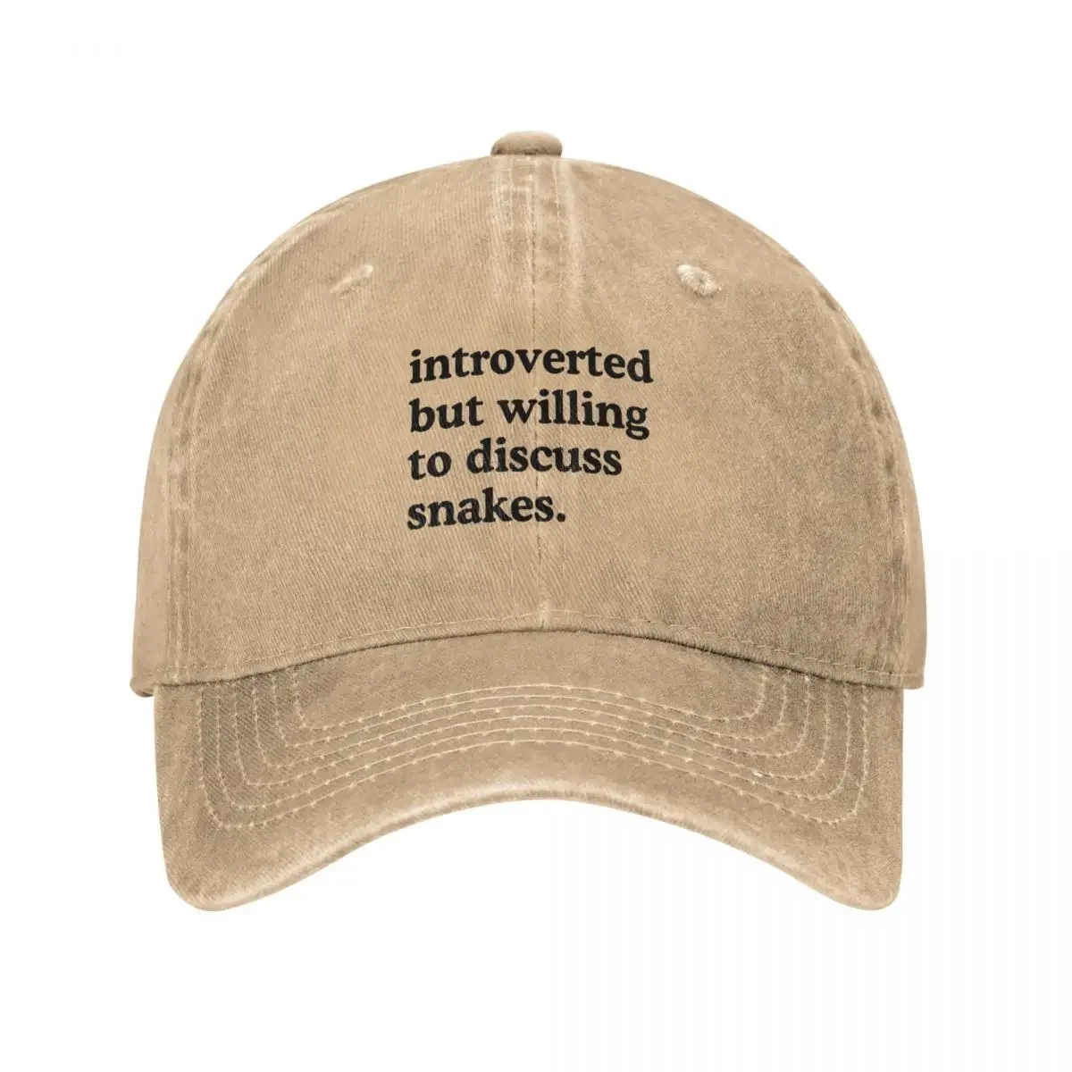 Introverted But Willing To Discuss Snakes Snake Lover Humor Baseball Cap Thermal Visor Cosplay hiking hat Male Women's