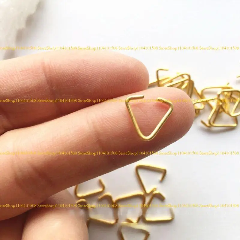

15YC for Triangle Open Jump Rings Iron Pinch Clip Bail Hang Drops Jewelry Findings