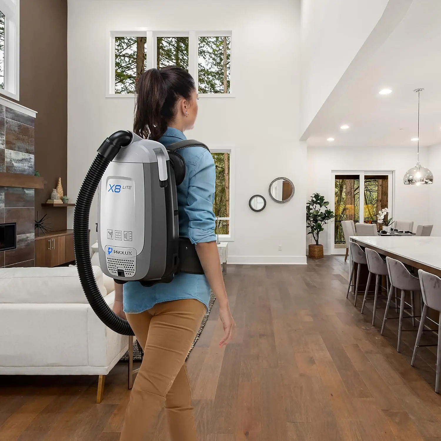 X8 Lite Backpack Canister Vacuum – Lightweight HEPA Filtration for Multi-Surface Cleaning