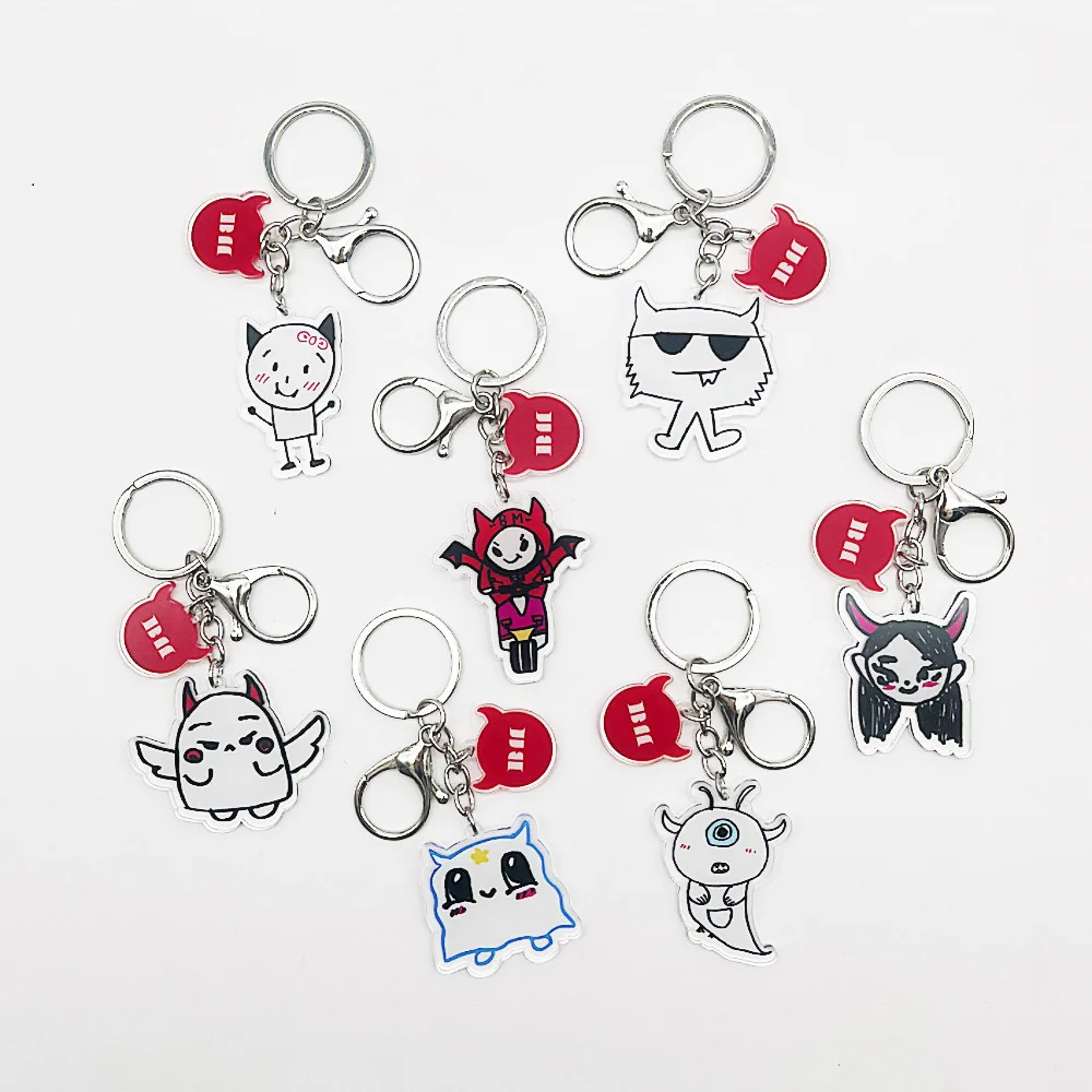 Popular Women Group Babymonster Cartoon Acrylic Keychain RUKA PHARITA ASA AHYEON RAMI RORA CHIQUITA Figure Keyring Fans Gifts