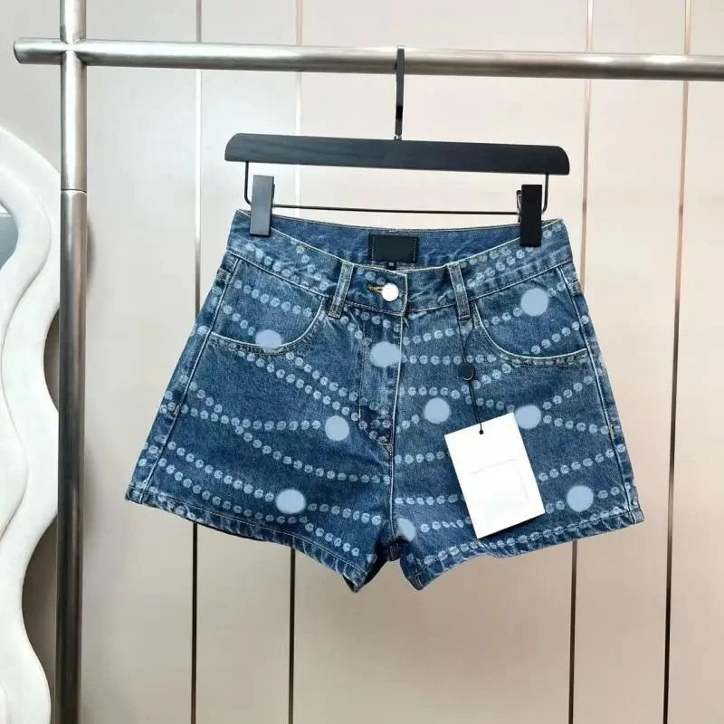 

2025 New Arrival Fashion Casual Dot High Loose Regular Middle Age Knitted Spring/summer Demin Knit Short For Women