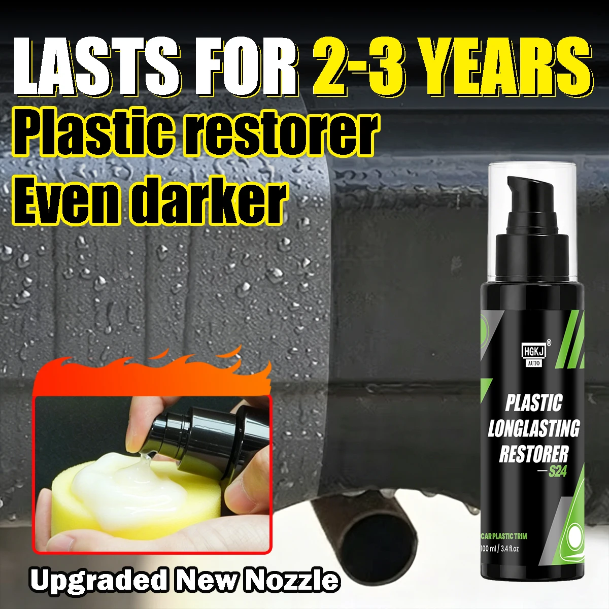 Trim Restorer Plastic - طقم سائل ترميم البلاستيك طويل الأمد،
