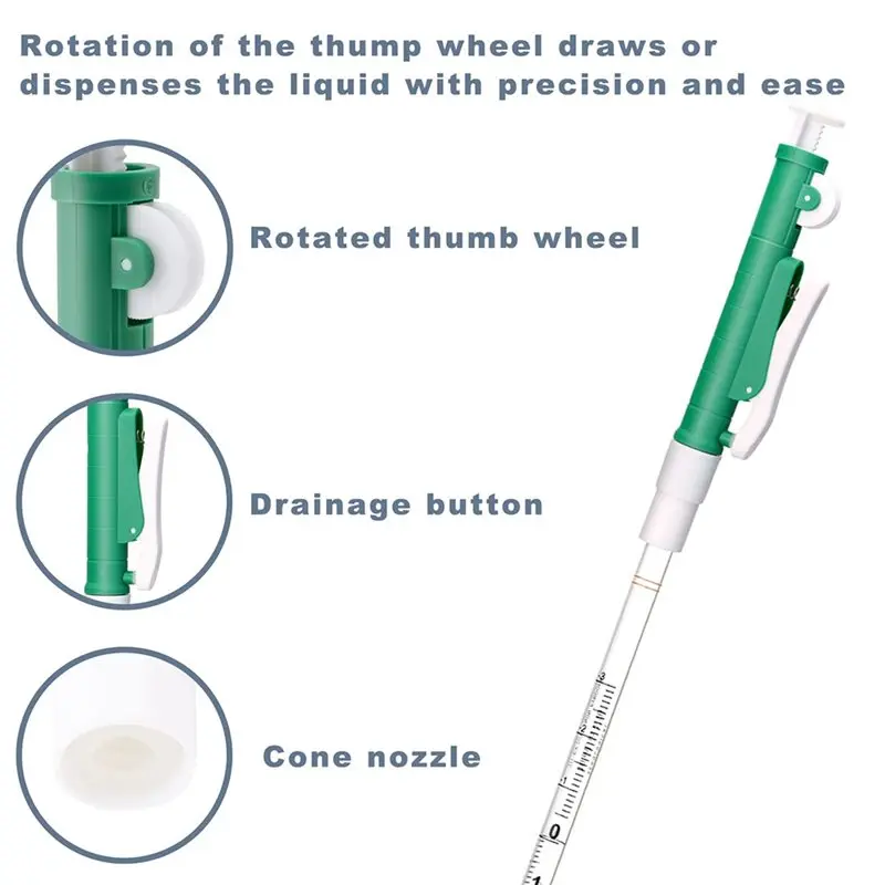 Delicate texture-Pipette Pump Scientific 10Ml, For Disposable Plastic And Glass Pipettes