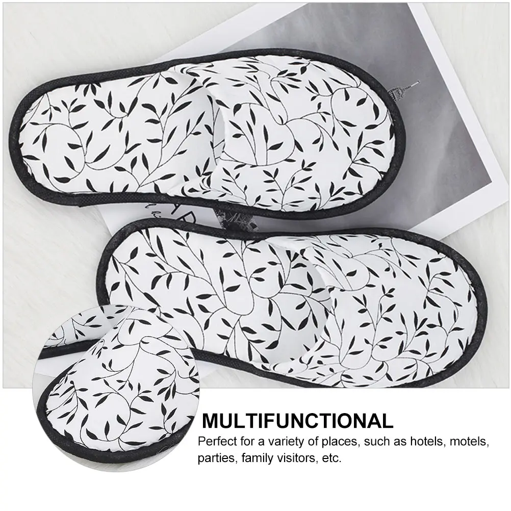 

5 Pairs Anti-slip Slippers Hotel House for Woman Travel Ladies Non-slip Indoor Foldable Simple