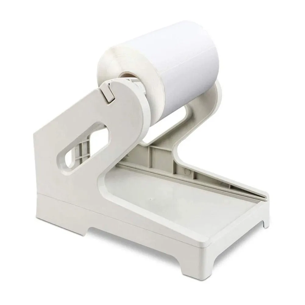 Soporte para Impresora de Etiquetas Térmicas que Ahorra Espacio, Compatible con Etiquetas en Rollo y en Forma de Abanico para Impresoras Dymo y Zebra