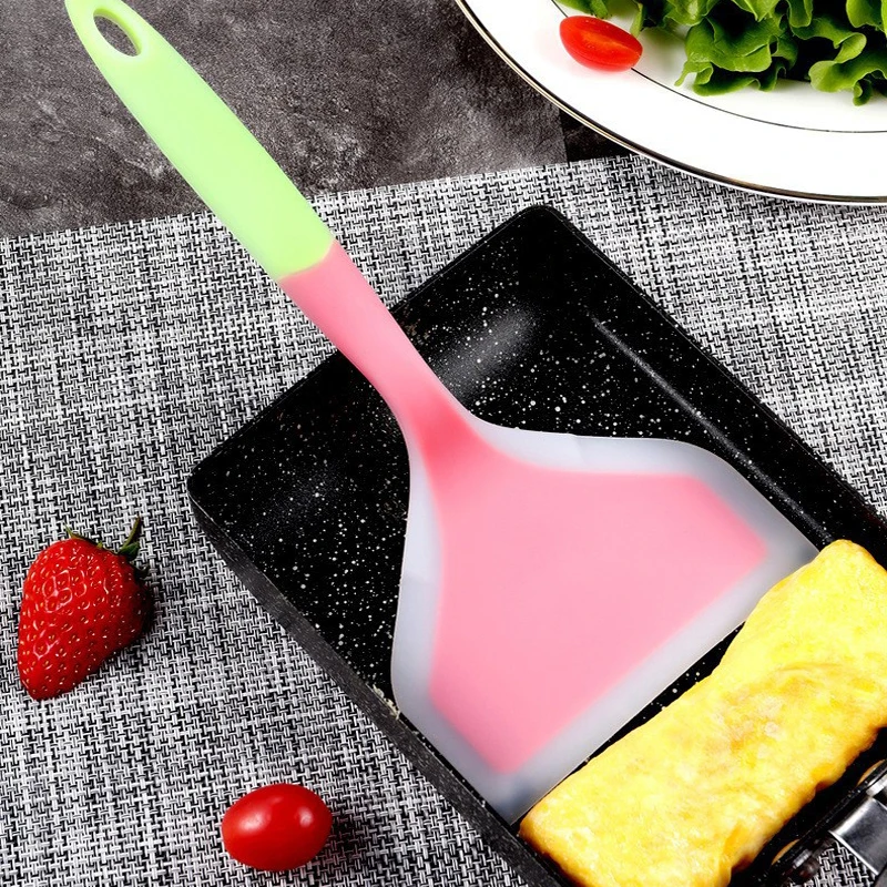 Silicone Pancakes Shovel Wide Spatula Turners for Japanese Tamagoyaki Omelette Burger Pie Fish Pizza Cooking Tuners