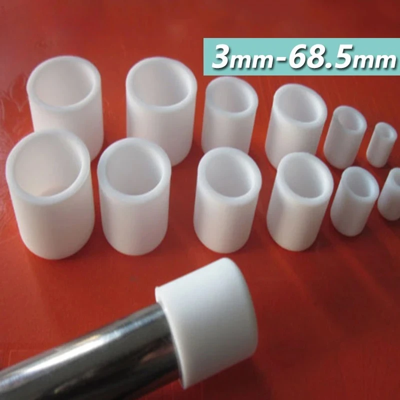 White Silicone Rubber Round End Cap Dust Seal Blanking End Stopper Protection Cover For Pipe Tube Furniture Pads 3mm-68.5mm