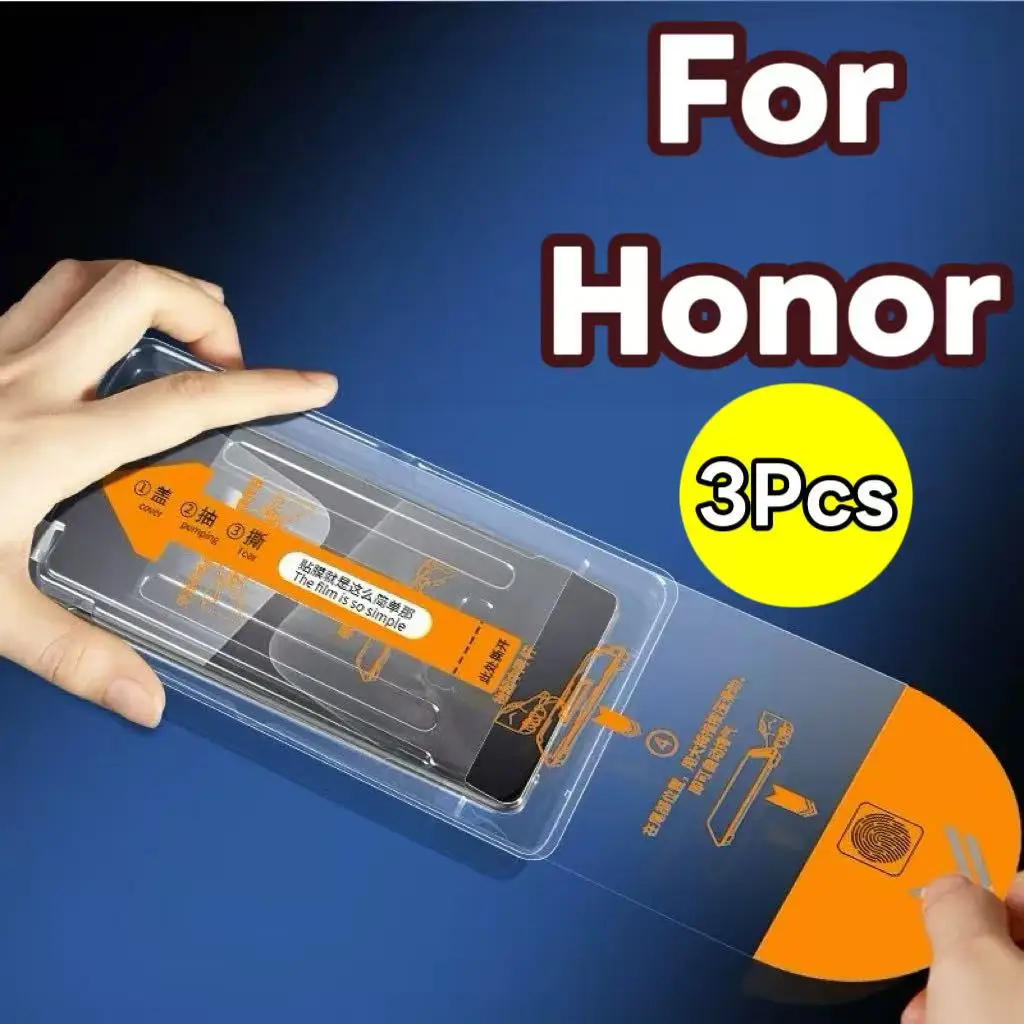 3 عبوات من واقيات الشاشة المقاومة للغبار عالية الوضوح لهواتف سلسلة Honor - سهلة التركيب