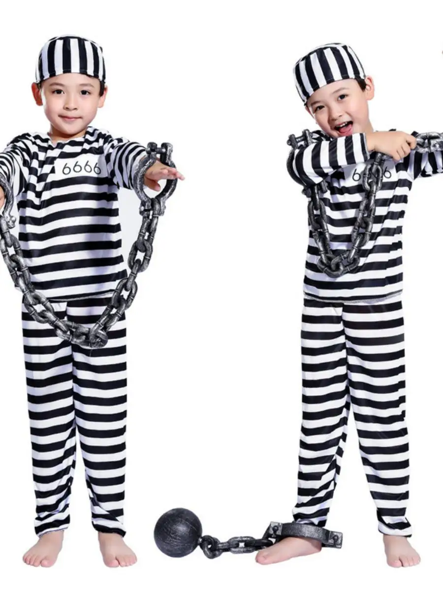 Nuovo cosplay loween costume da prigioniero violento M set di abiti da prigione per adulti faion da uomo performance sul palco tradizionale cinese...