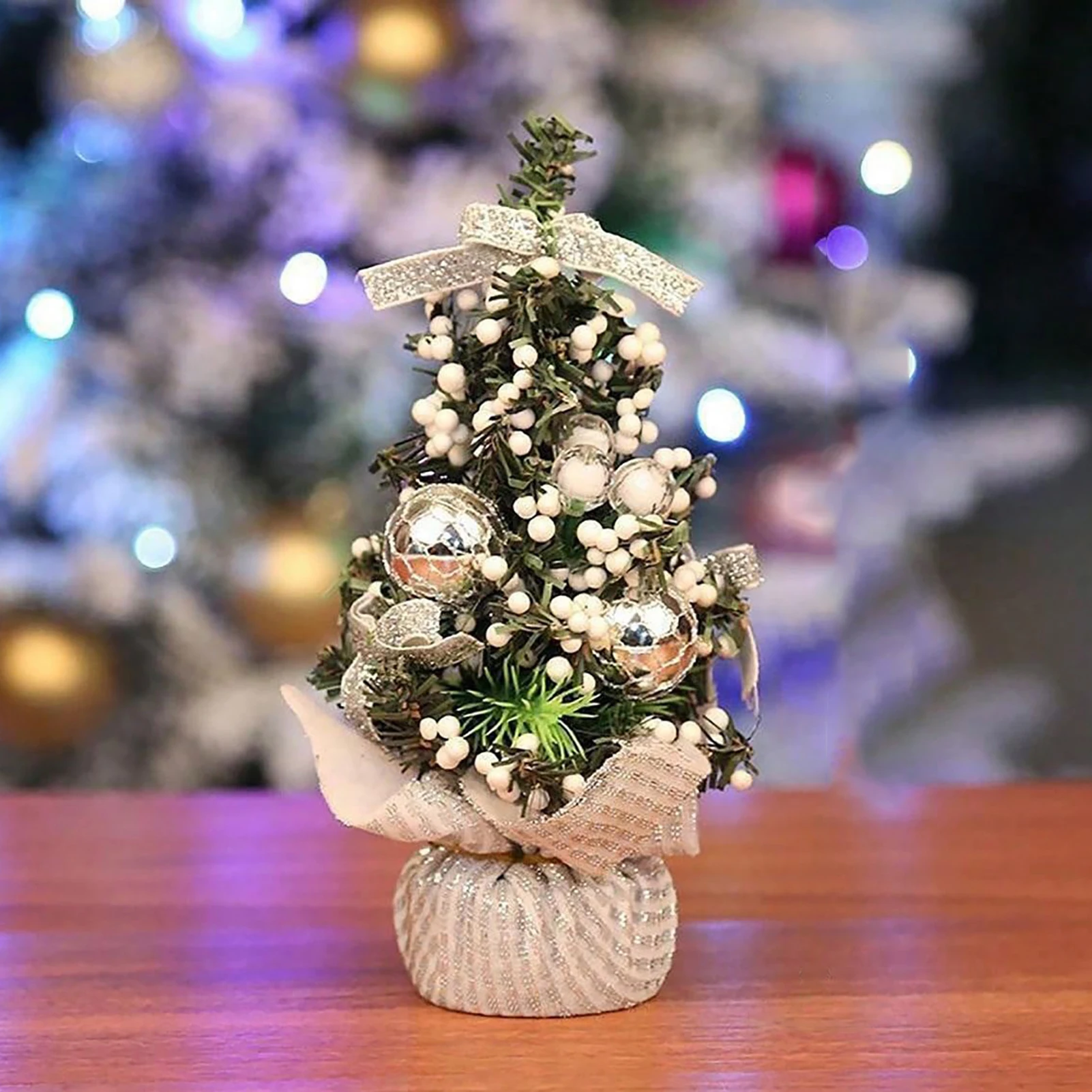 

20cm Mini Christmas Tree Ornament Xmas Desktop Decorative Tree Fits Christmas Room Desktop Shopping Mall Decor Small Trees