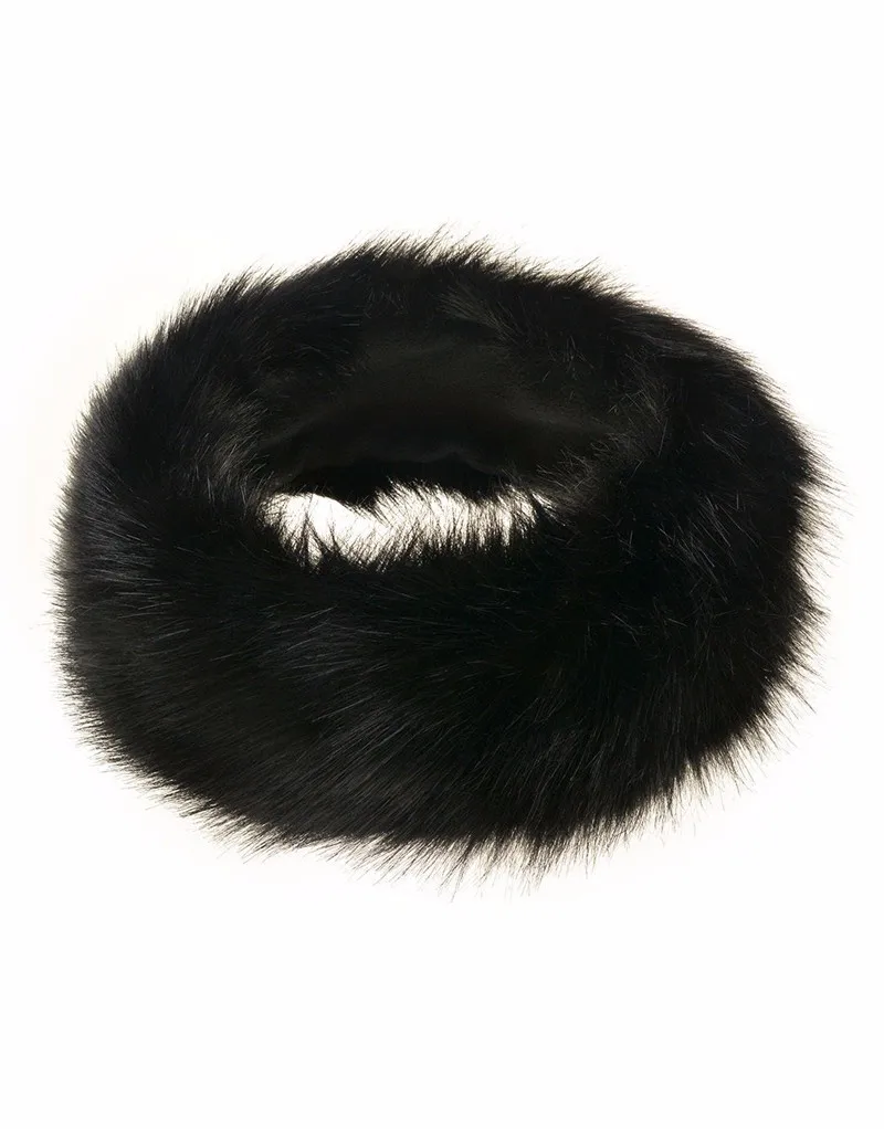 Winter-Stirnband aus Fuchsfellimitat – Detail 17