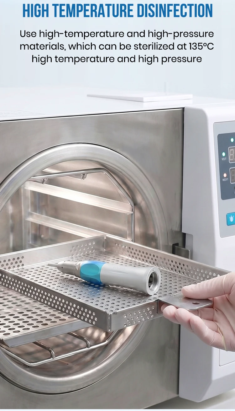 AZDENT Dental Niedrigdrehzahl-Handstück Gerades Handstück Winkelstück Passend für E-Typ Luftmotoren Zahnmedizinisches Instrument – Detail 6