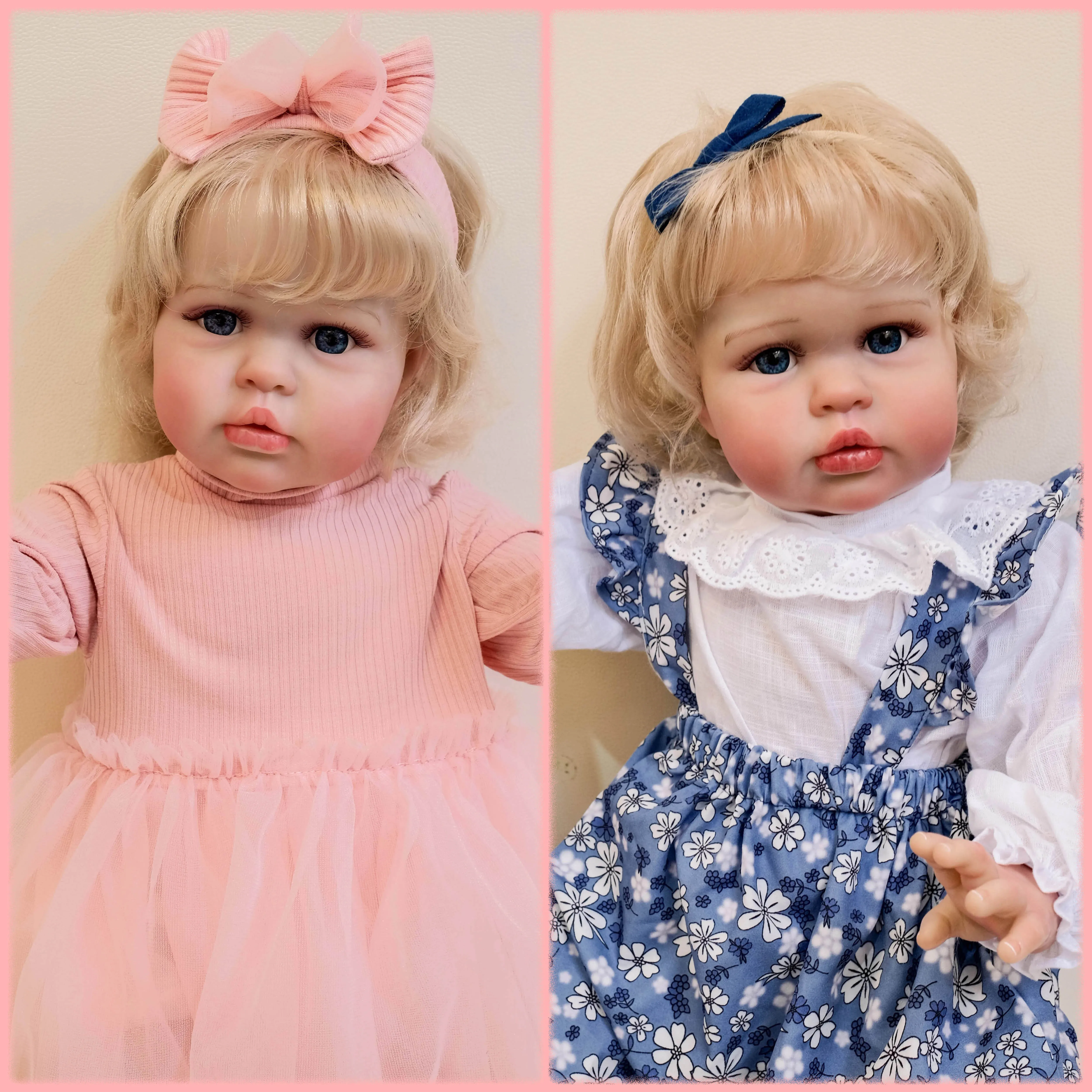

24inch Ellie Lifelike Reborn Doll Soft Cloth Body Toddler Princess Multiple Layers Painting 3D Skin With Hand Root Hair Art Doll