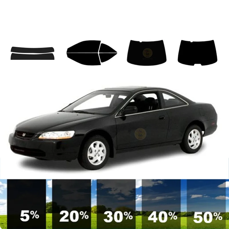 

precut Removable Window Tint Film For Car 100% UVR 5%-35%VLT Heat Insulation Carbon ﻿For HONDA ACCORD 2 DR COUPE 1998-2002