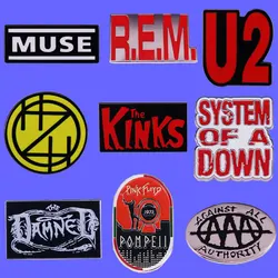 Classic Hip Hop Rock Band Logo Badge Creative Music Record Album Enamel Pin Decoration Metal Brooch Singer Band fan Gift