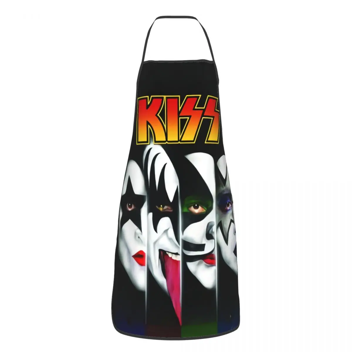 Funny Kiss Rock Metal Band Bib Aprons Men Women Unisex Kitchen Chef Tablier Cuisine for Cooking Baking Gardening