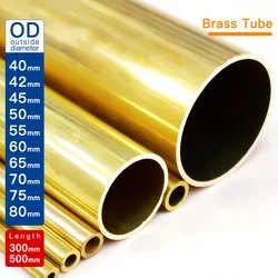Brass tube OD40-80mm length 300 500mm Round Brass alloy Pipe Straight Large outer diameter precise thickness 1-3