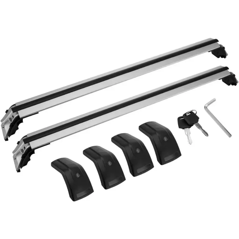 Lockable Roof Rail Rack 2Pcs Fits  Cargo Cross Bar Crossbar For Audi Q8 2019-2023