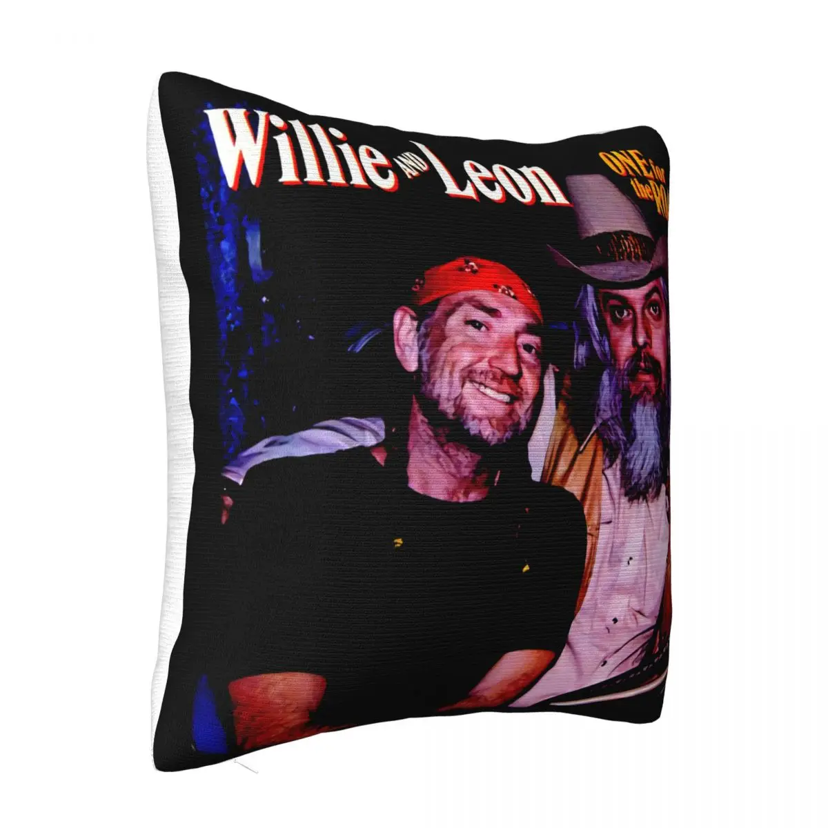 Vtg Willie Nelson Leon Russell One For The Road 1979 Reprint Holiday Pattern Creative Pillow Case