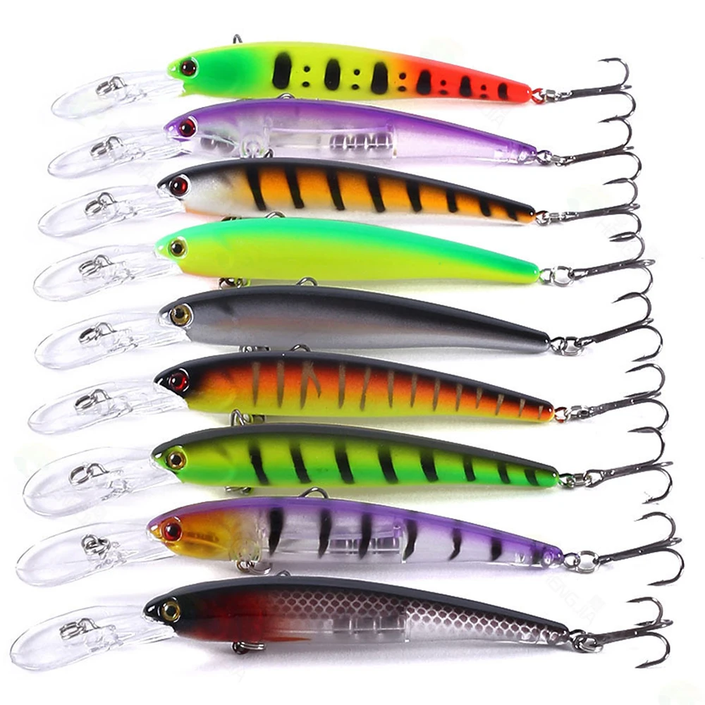 12cm 10g Minnow Bandits Fishing Wobbler Lure Artificial Hard Bait Trolling Jerkbait Pike Carp Walleye Bass Lures