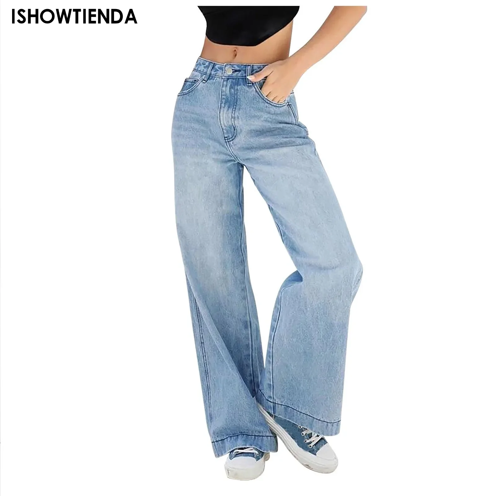 2024 Baggy Jeans Women High Waist Mom Jeans Flare Pants Denim Straight Loose Autumn Long Streetwear Slim Fit Straight Leg Jeans