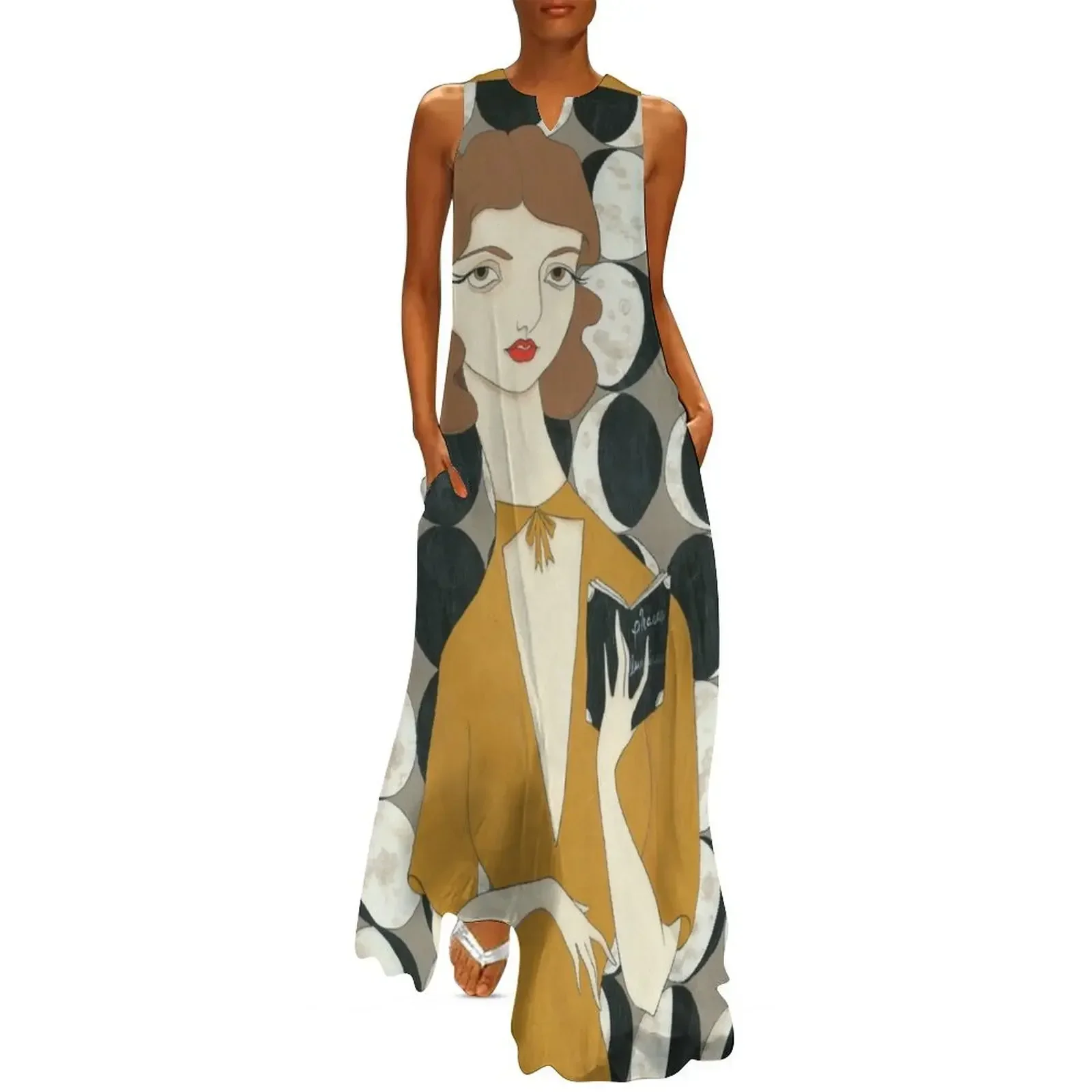 여성용 롱 드레스 파티룩 이미지