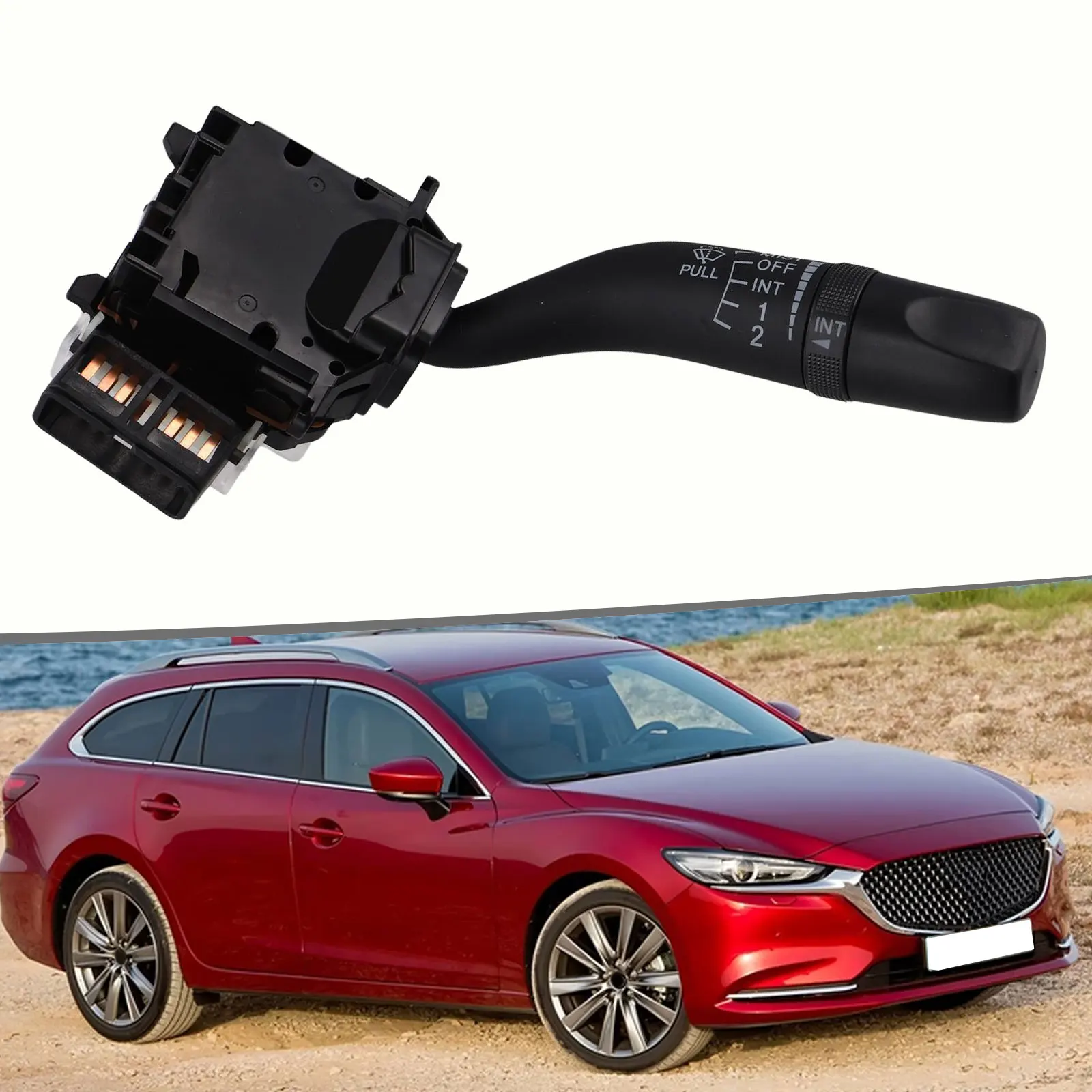 Black Plastic Control Wiper Switch High Functionality Reliable Construction Enhanced Safety Seamless Fit For CX-7
