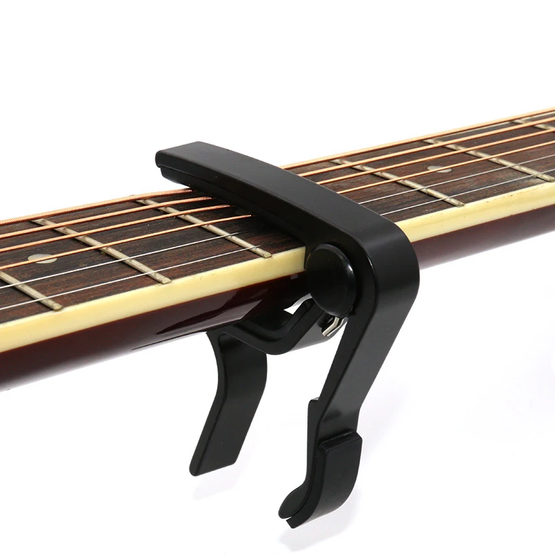 Metal Guitar Capo for Acoustic Electric Guitar with Silicone Pad Aluminum Single Hand Capos Clip