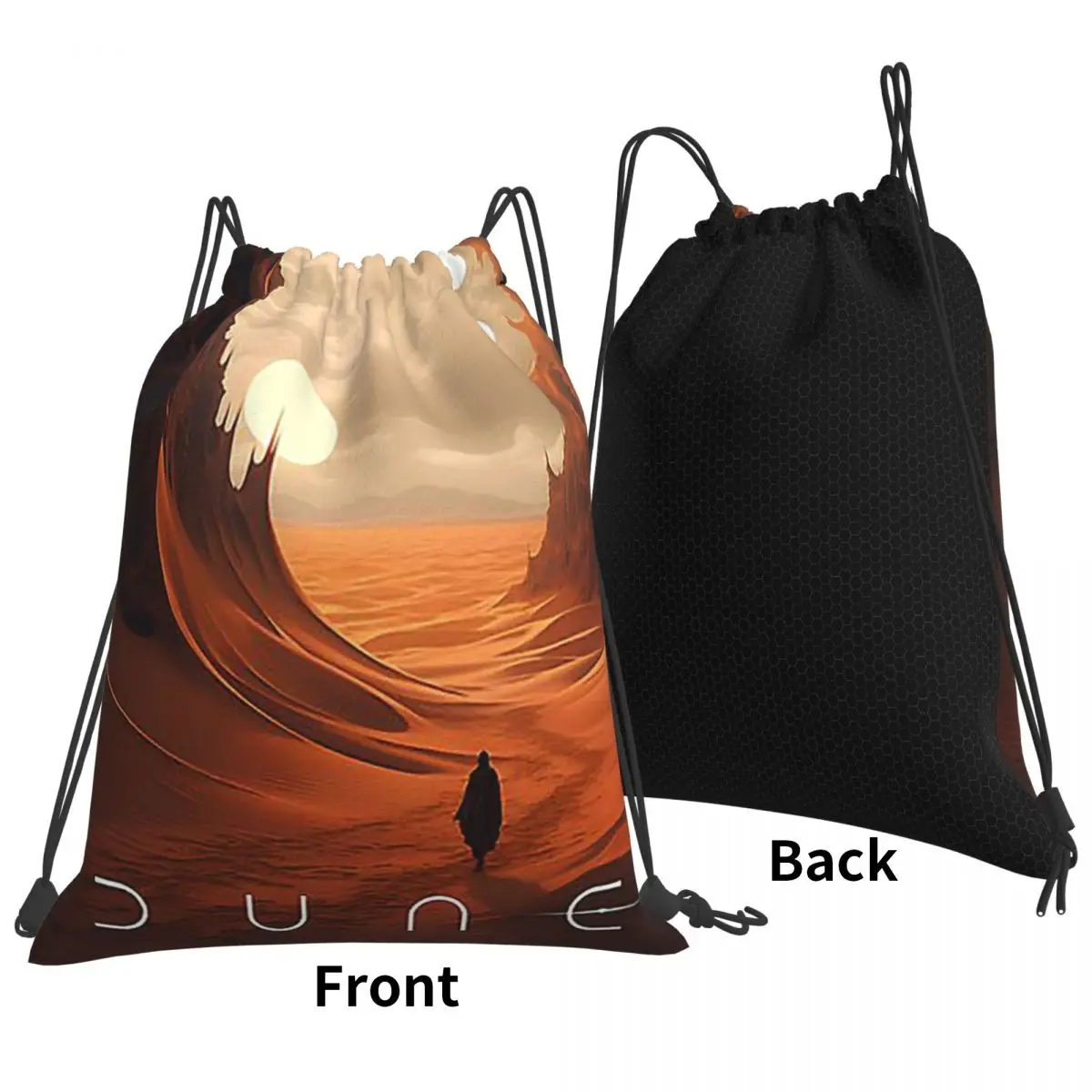 Dune 2020 Fan Art Backpacks Multi-function Drawstring Bags Sports Bag Book Bags for Travel School