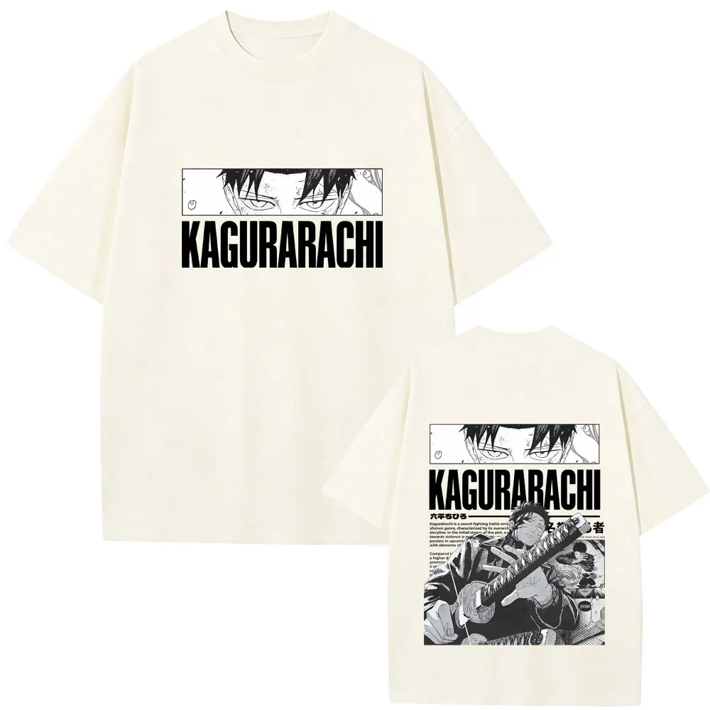 Anime Kagurabachi Chihiro Rokuhira Eyes Graphic Print T-shirt Men Women Clothing Fashion Streetwear Male Vintage Casual Tshirt