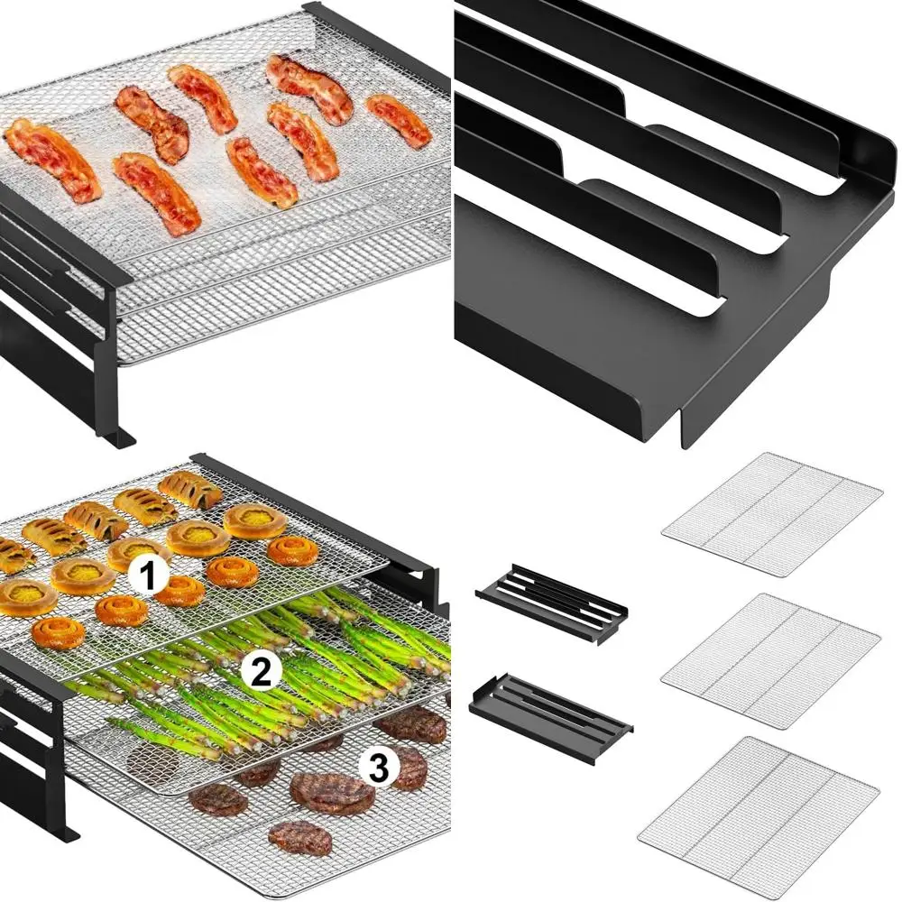 

24 Inch Jerky Grill Racks for Pellet and Smoker Grill Replacement Parts, Beef Jerky Smoking Racks