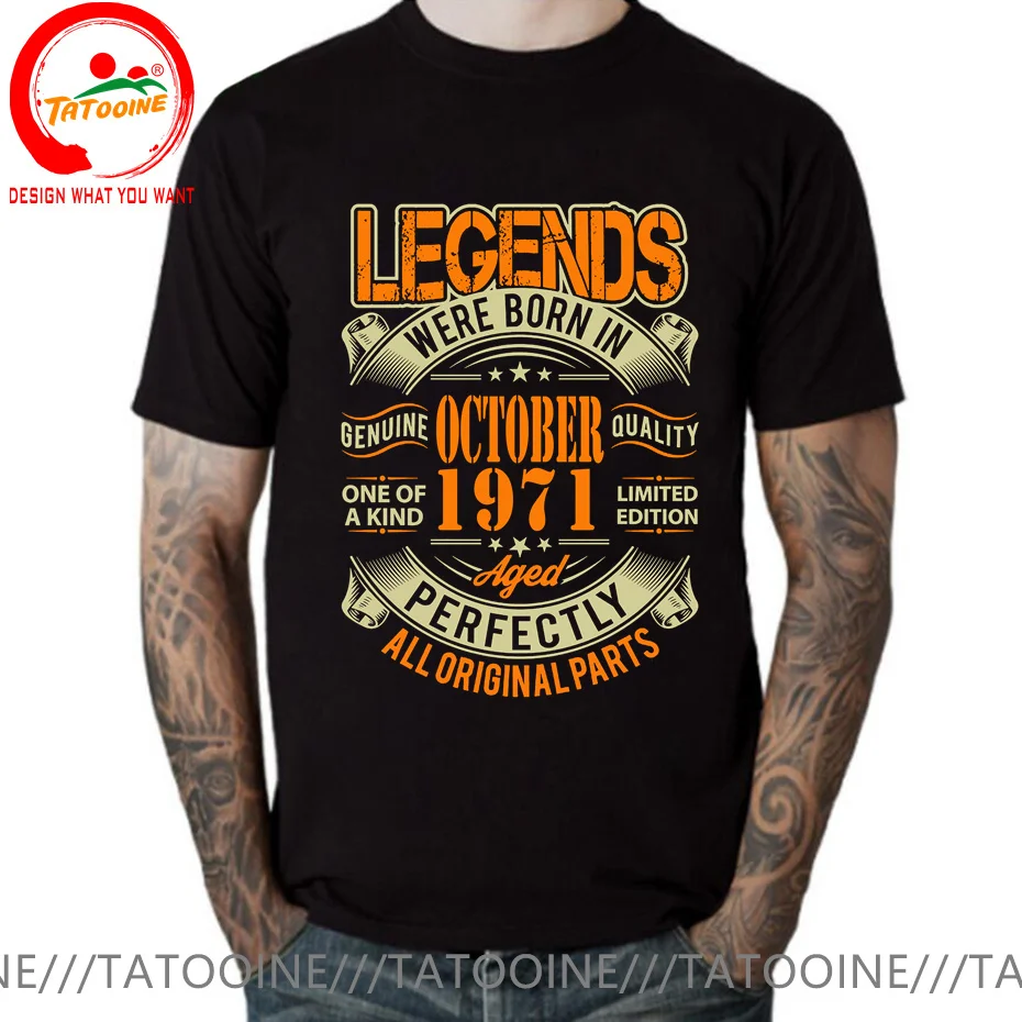 Legends Born in 1971 Aged Perfectly January Febuary March April May June July August September October November December T Shirt