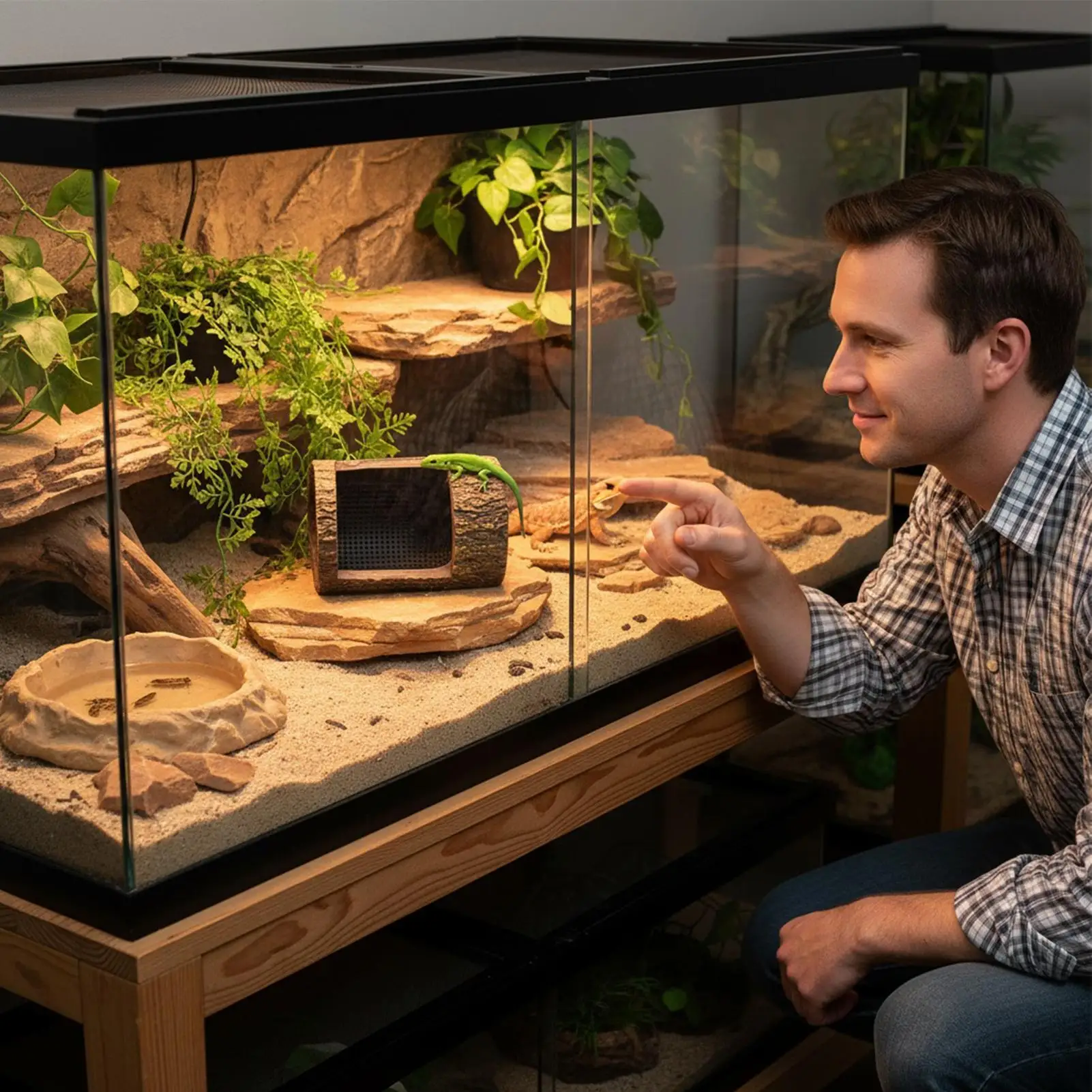 

Кормушка для рептилий, подвесная миска для еды с глубоким ободом, имитация пенья, дизайн рептилий, аксессуары для среды обитания с крючками для маленьких домашних животных