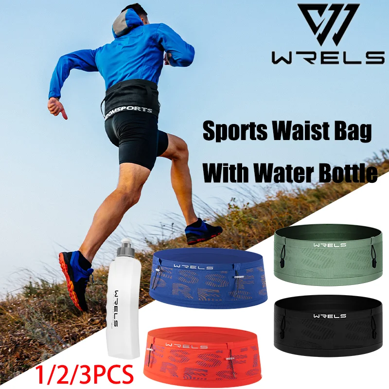 1/2/3PCS Sports Waist Bag Invisible Lightweight Breathable Gym Marathon Waist Bag Elastic Quick Dry Fitness Running Waist Bag