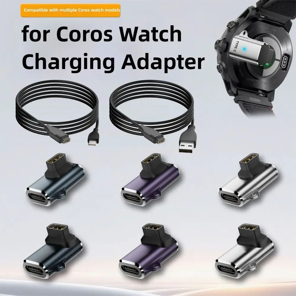 

Type-C Female to 3 Pin Watch Charger Converter with Indicator Light Safe Magnetic Charging Adapter for COROS APEX 2PRO VERTIX