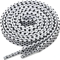 Double layer Hollow Shoelaces Flat Laces for Shoes Dual Coloured Shoe laces White Black Sneakers Shoelace 100/120/140CM 1Pair