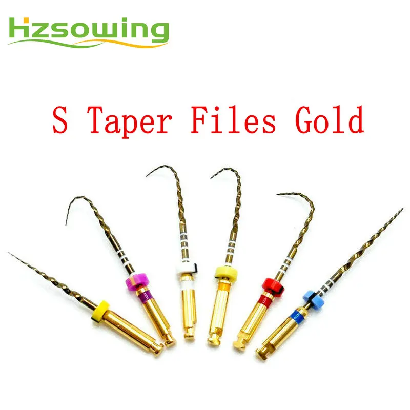 Dental Root Canal Files S Taper Files Gold Heat Activation Endo SX-F3 Engine Use Nickel-titanium Alloy Dentist Instrument