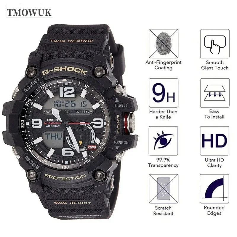 For Casio GWG - 2000 S2200 S140 EFV 540D L MDV 107 EFV 520DB GRB 100 GA 2110 Tempered Glass Screen Protector HD 9H Watch Film Re