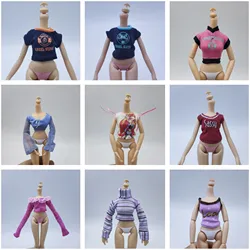 many kinds of clothes tops for fashion cool doll high school 30cm doll