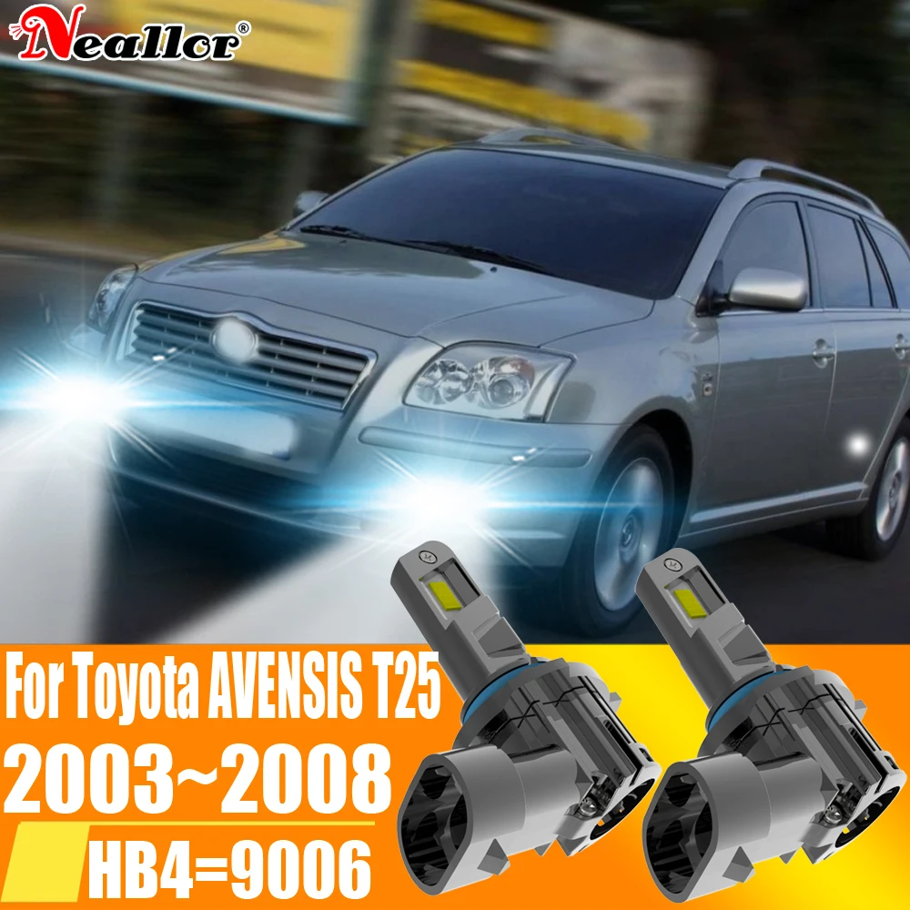 

2pcs HB4 9006 P22d Led Fog Light Canbu Car Bulb High Power White Headlight Diode Lamp 12v 55w For Toyota AVENSIS T25 2003~2008