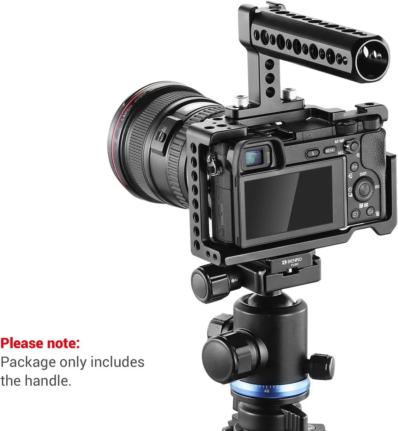 

2026 SmallRig Camera Top Handle Grip DSLR Cage Handle with Cold Shoe Mount for Camera Rig - 1638C
