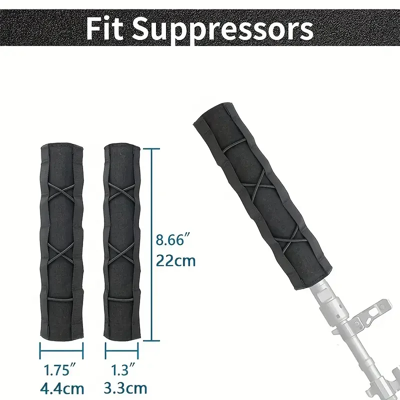Capa de silenciador supressor macio para caça tática, pistola de atirador, manga silenciadora, isolamento térmico, protetor de blindagem