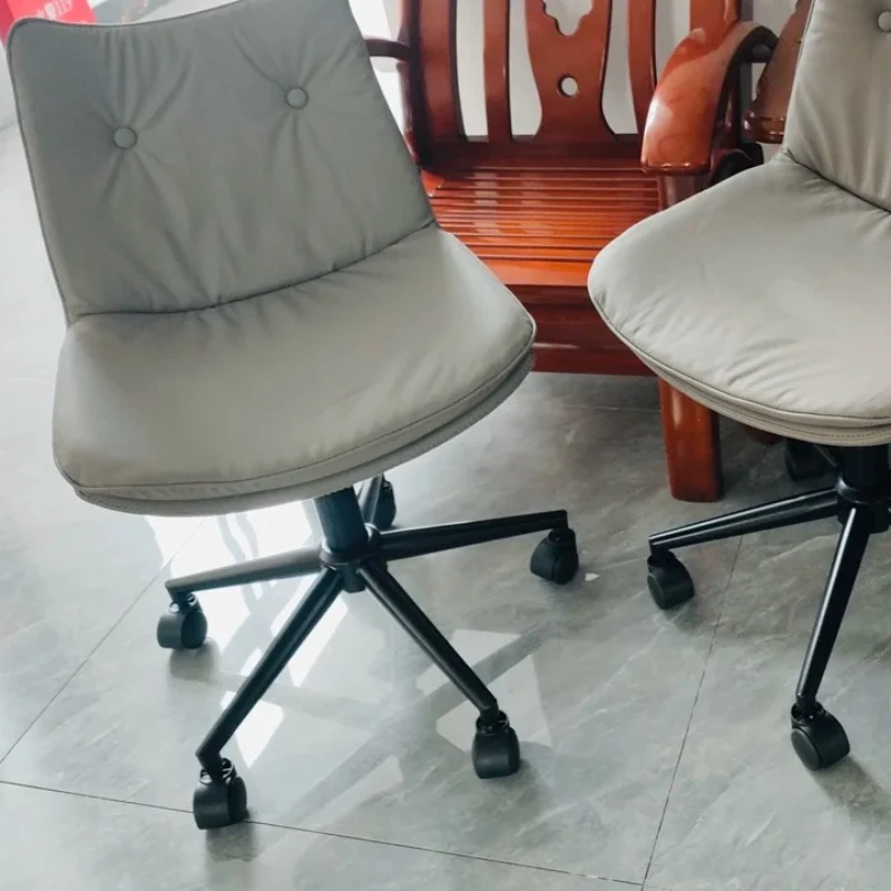 

Вращающееся офисное кресло с регулируемой высотой, эргономичное кожаное кресло с поясничной поддержкой, удобное домашнее рабочее кресло