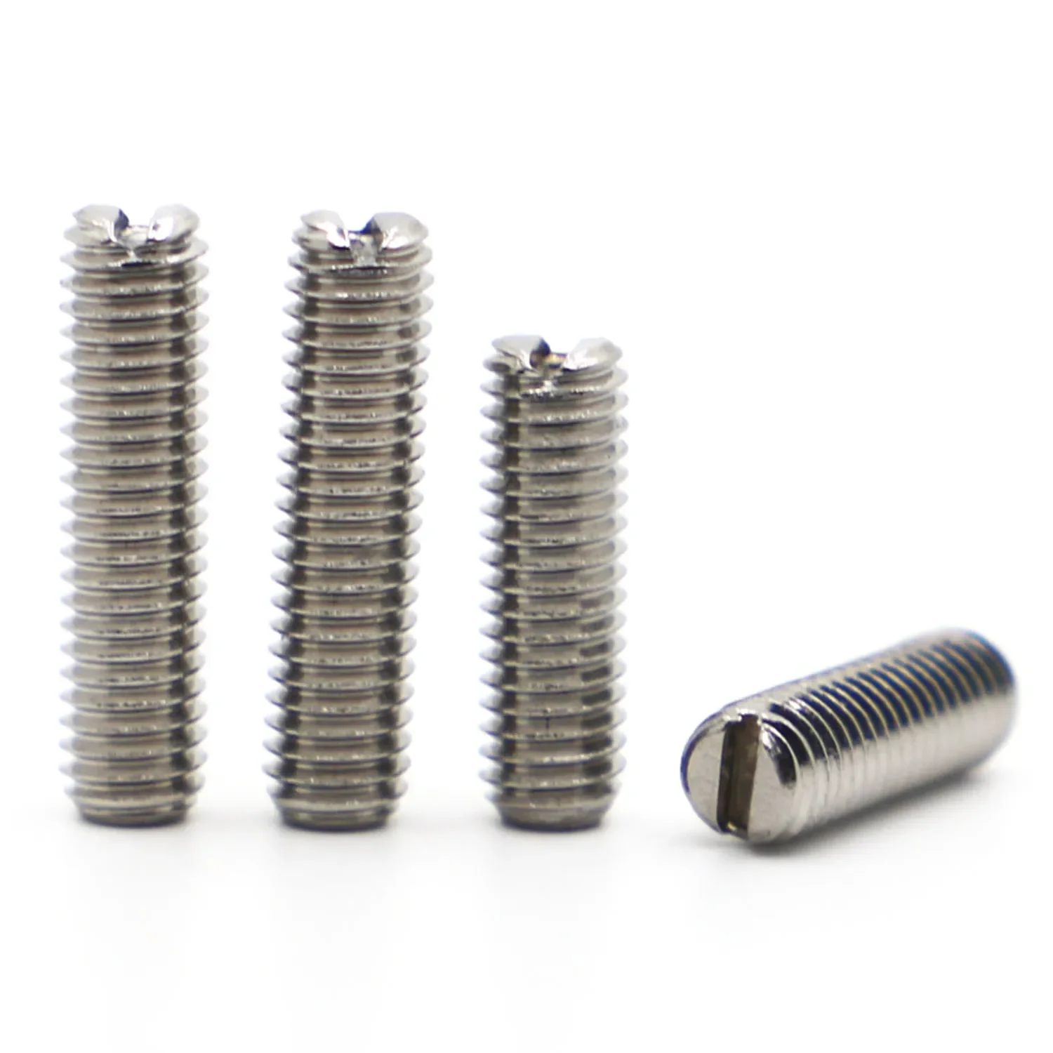 DIN551 Stainless Steel Slotted Head Flat Point End Headless Grub Set Screw M1.2 M1.4 M1.6 M2 M2.5 M3 M4 M5 M6 M8 M10