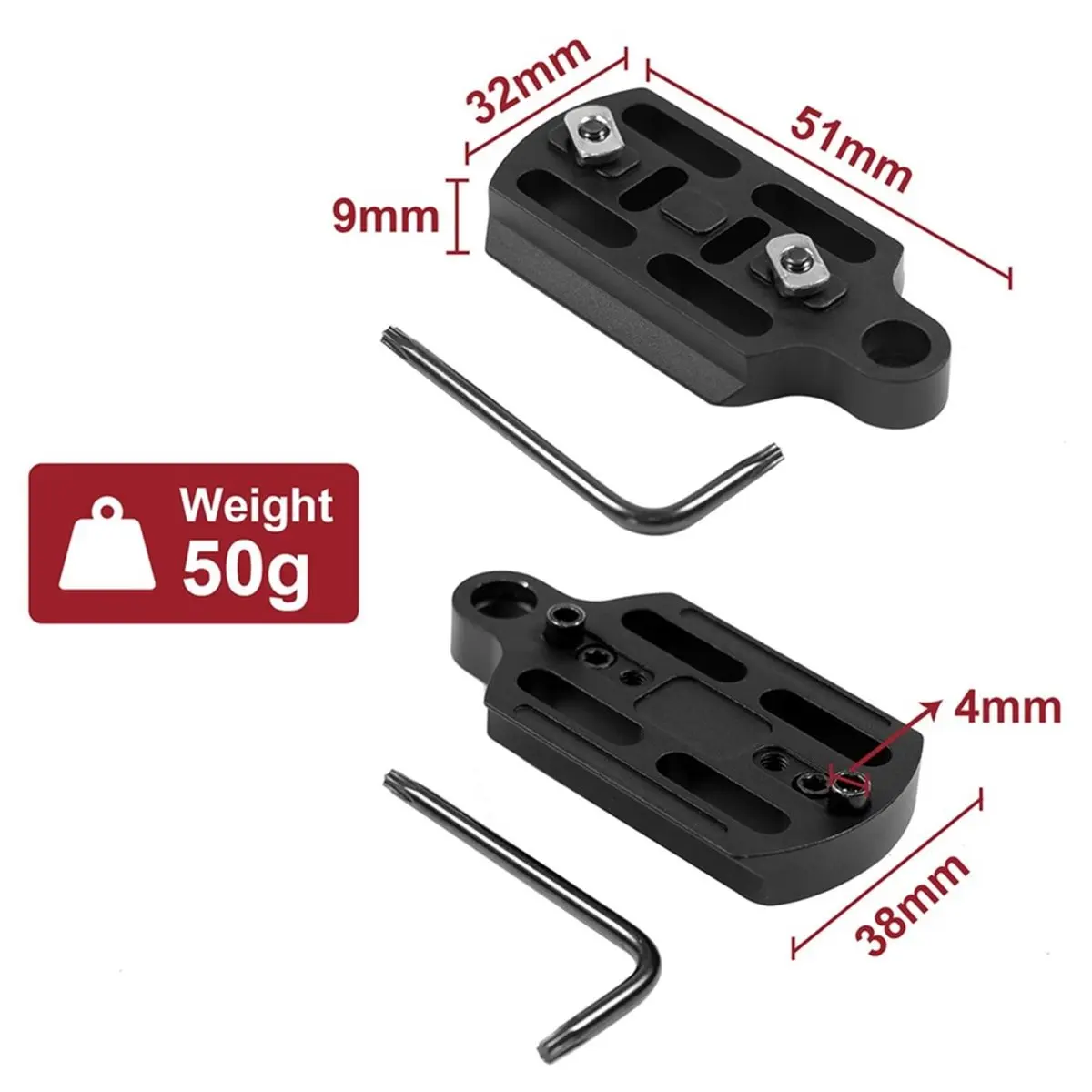 Lok Arca- Rail Adapter Tripod Dovetail Ball Head Adapter Quick Release Plate Rail Bipod Mount for Tripod